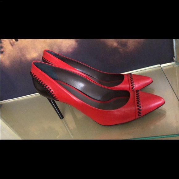 MADE IN ITALY JASON WU Red leather heels, last piece, new - Picture 1 of 8